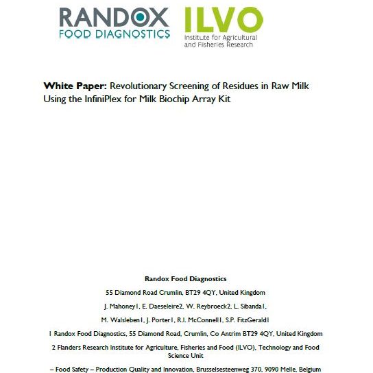 Revolutionary Screening of Residues in Raw Milk using IPM Revolutionary Screening of Residues in Raw Milk using IPM