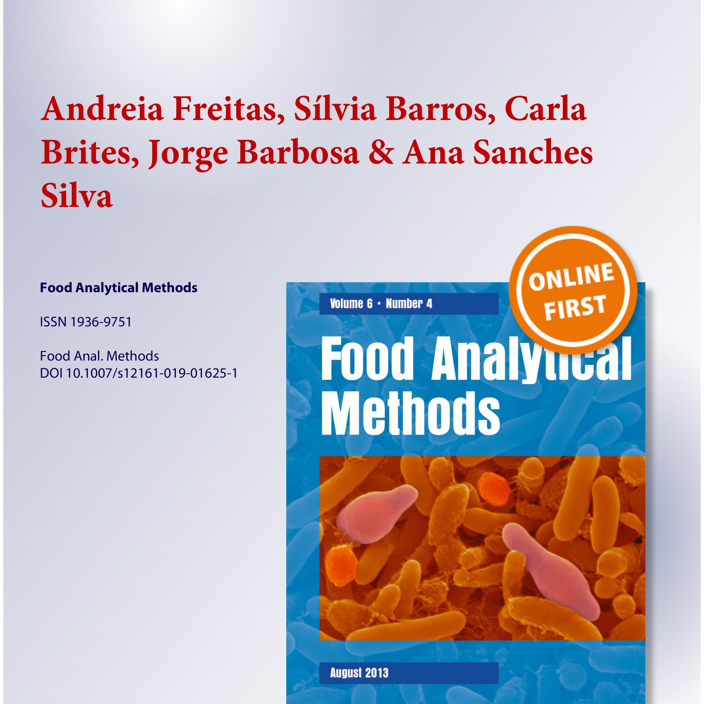 Food Anal. Methods, doi:10.1007/s12161-019-01625-1